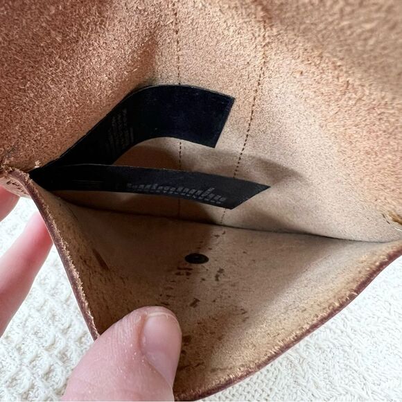 H&M L.O.G.G. Tan Leather Mini Crossbody Bag Minimalist Purse Concert Festival - Picture 8 of 9